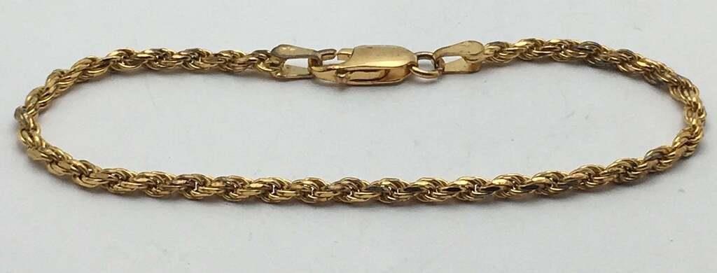 Sterling Silver Italian Gold Tone Bracelet