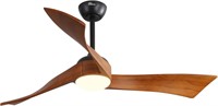 CACI Mall 52" Wood Ceiling Fan Indoor with Light a