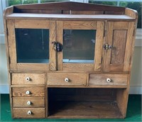 38" Oak Antique Kitchen Cupboard