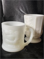 VTG "Grog" Anchor Hocking Mug & Milk Glass Bonus