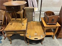 Very Nice Walnut End Tables, Country Pine