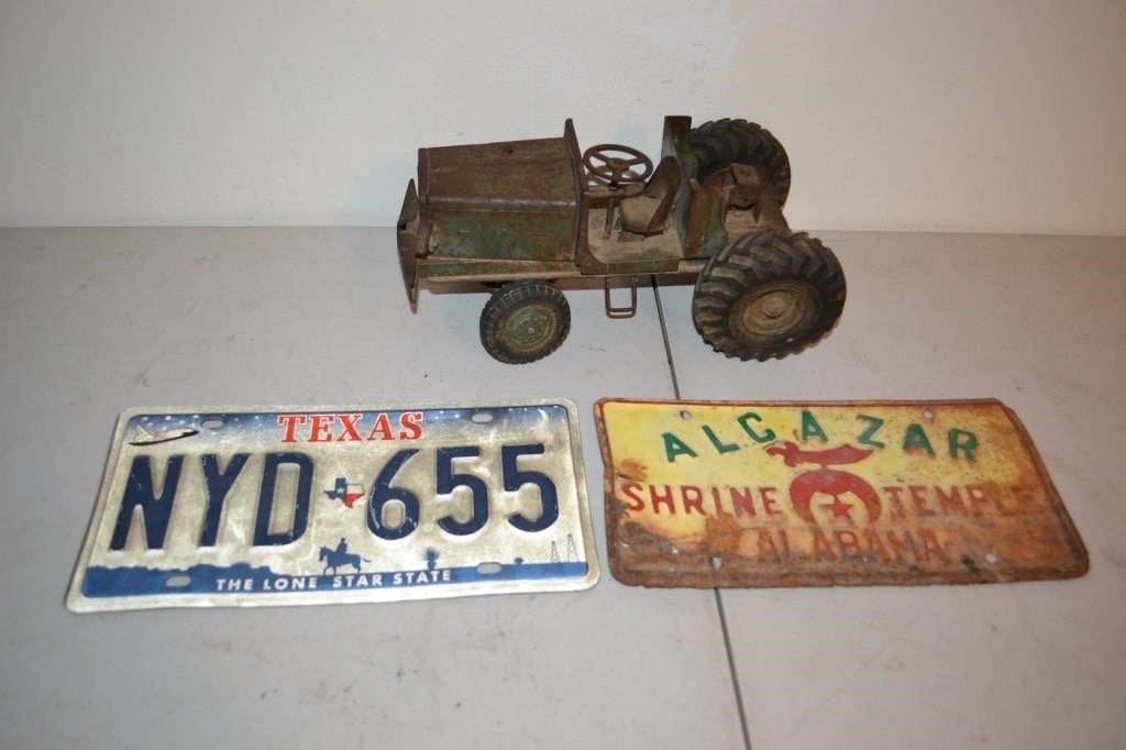 Metal Truck and Two License Plates
