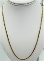 10KT Yellow Gold Solid Cuban Chain