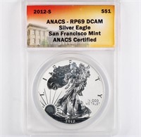 2012-S Rev PR Silver Eagle ANACS RP69 DCAM