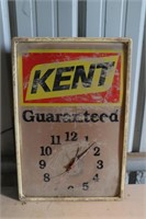 Plastic Kent Advertising Clock