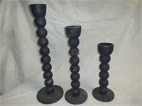 (3) Metal Candle Holders
