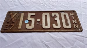 Minn 1927 license plate