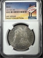 NGC Las Vegas vault collection 1879 silver Morgan