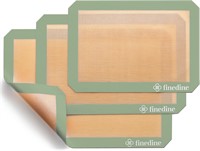 Fine Dine-Silicone Baking Mat Set  Green  3 Pack