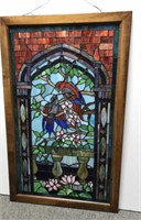Stained Glass Panel - Parrots