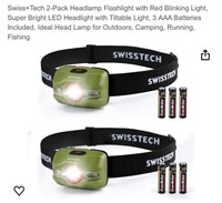 Swiss+Tech 2-Pack Headlamp Flashlight