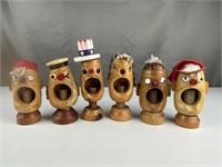 Vintage wooden nutcrackers figural