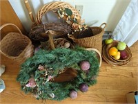 Collection of baskets, wreaths and more