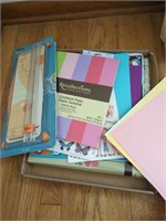 Collection of scrapbooking items