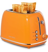 ($77) 2 Slice Toaster Roter Mond Retro Stainless