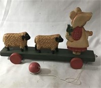 Early Wood Pull Toy - Mary has 2 Little Lambs!
