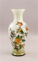 Italian White Porcelain Floral Vase MADE IN ITALY