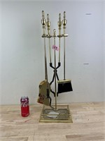 Brass Fireplace Tools Set