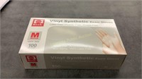 Vinyl Synthetic Exam Gloves 100 Medium Gloves