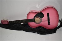 New Pink Beginner Guitar with Soft Case