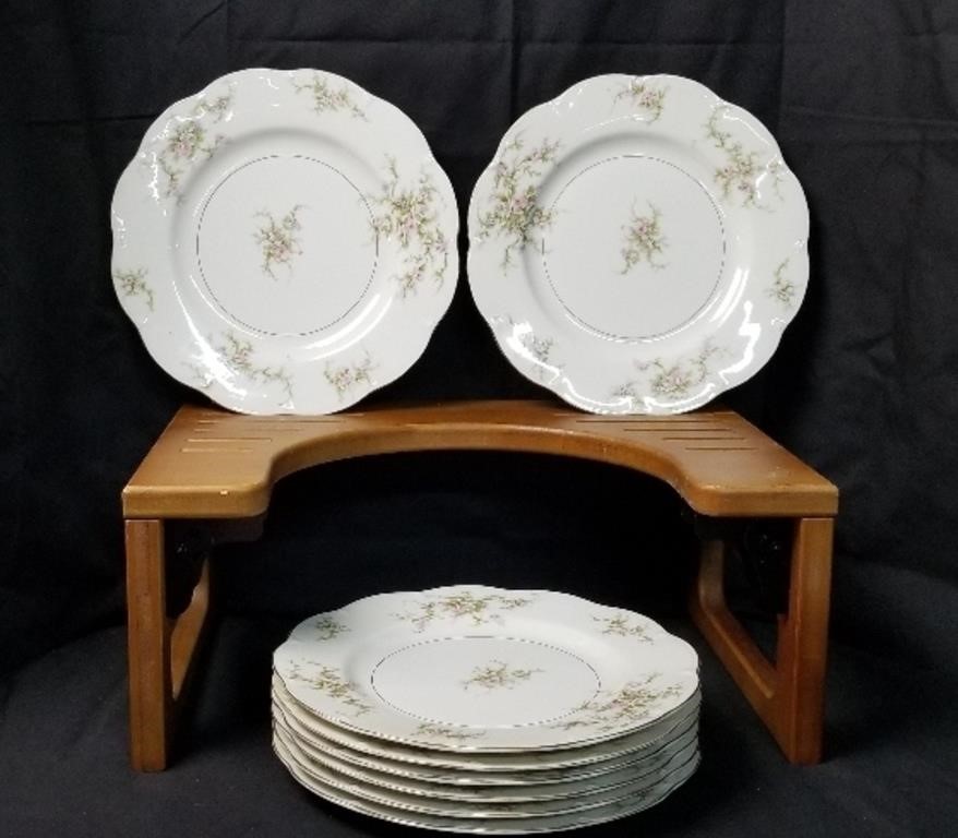 8 Vintage 10in Haviland Rosalinde Plates