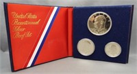 1976 Three piece silver proof set.