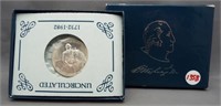 1982 George Washington silver half dollar. BU.