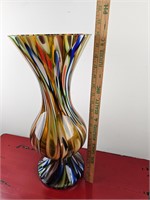 Large Handmade  Carpathian Art Glass Vase