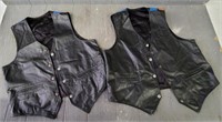 (2) Leather Vests