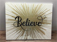 Believe Printed Canvas 16x20in