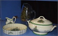 Spode Christmas Tree Serving Bowl w/ Lid, Imperial