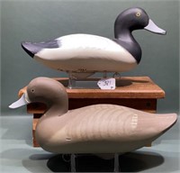 PAIR OF GILMORE "BUTCH" WAGONER BLUEBILL DECOYS