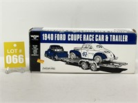 ERTL 1940 Ford Coupe Race Car & Trailer