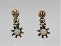 14k Earrings with Opal Stones