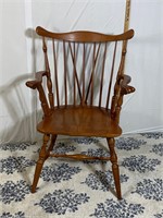 Maple Arm Chair With Turned Legs