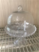 Petite Glass Cake Stand & Dome