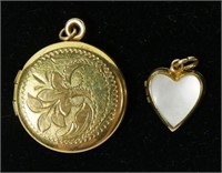 Lot, two gold filled lockets, 2 pcs., 4.6 grams tw