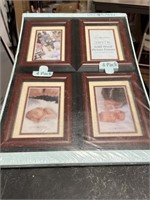 Four pack of solid wood 5 x 7 picture frames