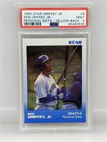 1989 Star Ken Griffey Jr 8 PSA 9 Yellow Back RC