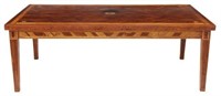 MAHOGANY PARQUETRY LOW COFFEE TABLE