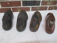 4 Wooden Shoe Molds