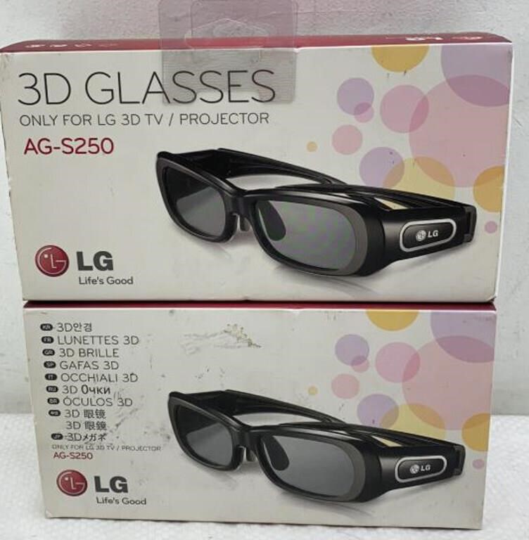 2x 3D glasses only for LG 3D tv/ projector