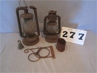 Barn lanterns (2) and misc. other items
