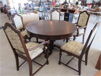 54" table w/5 dining chairs