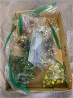 Tray Lot of Assorted Marbles