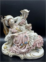 Antique Porcelain Lace Couple