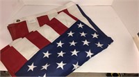 3 ft x 5ft. Polyester American flag with stiched