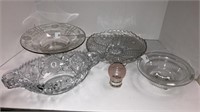 Assortment of display glassware