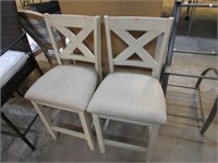 PAIR -- BAR HEIGHT CHAIRS