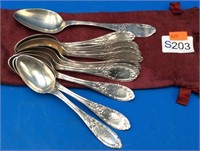 Antique Coin Silver Teaspoons & Tablespoon